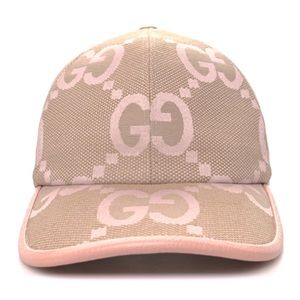 Gucci, Maxi Supreme GG Jumbo baseball hat. Beige/light pink. Size S or 56cm.